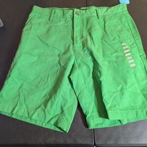 Nautica Bright Green Men's Flat Front Shorts